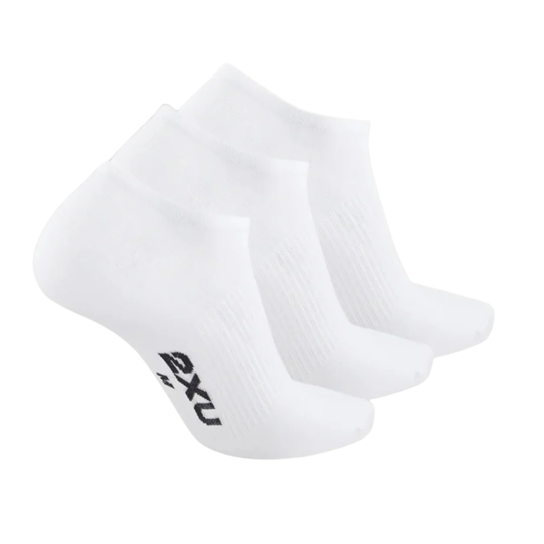 2XU - Invisible Sock 3 Pack - White/Black - Image 2