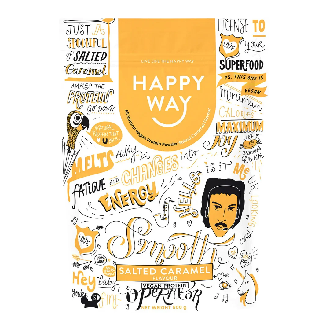Happy Way - Vegan Protein Powder 500g - Salted Caramel