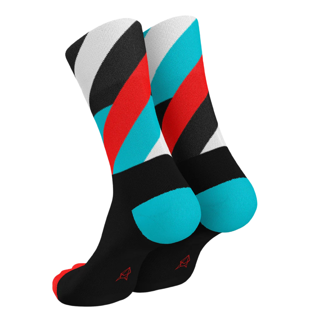 Incylence - Running Loops Long Sock - Black Cyan Inferno - Image 2