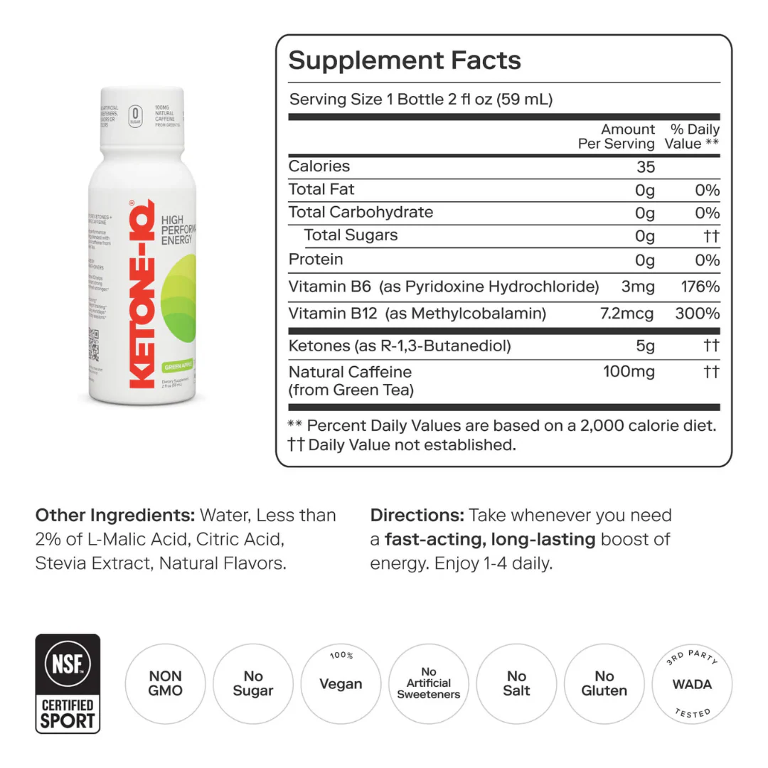 Ketone-IQ - Caffeine Shot - Green Apple - Image 5