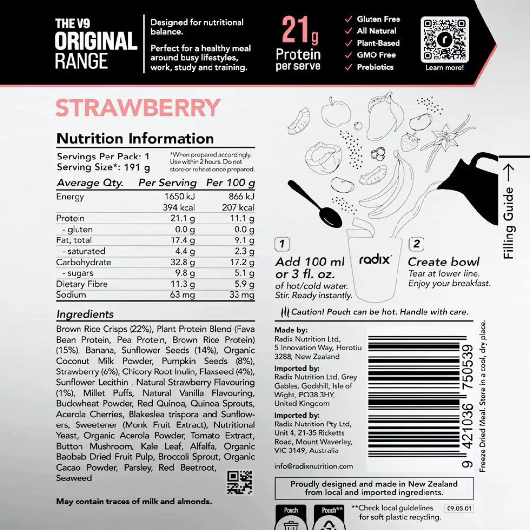 Radix Nutrition - Original Breakfast - Strawberry (400Kcal) - Image 3
