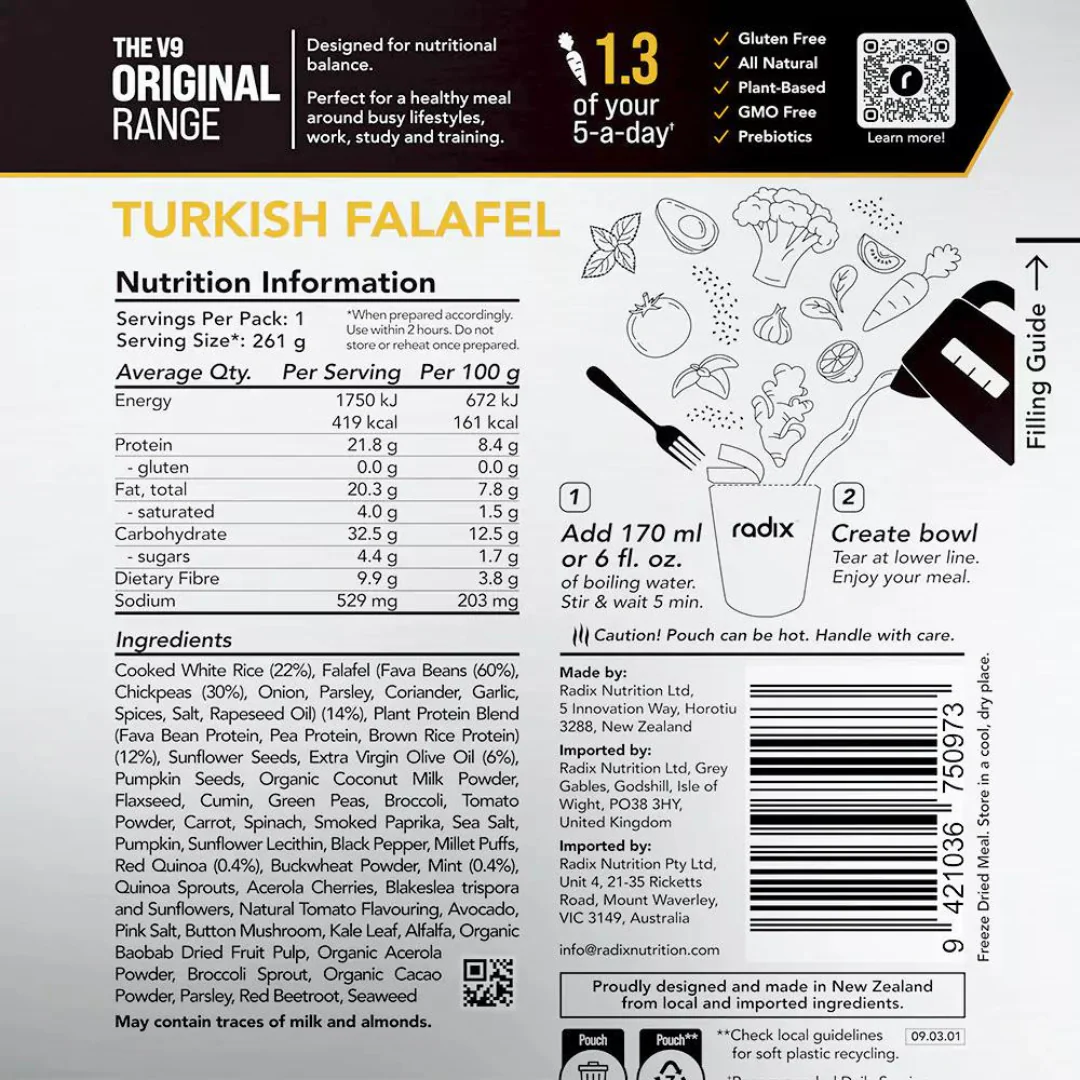 Radix Nutrition - Original Meals - Turkish Falafel (400 Kcal) - Image 3