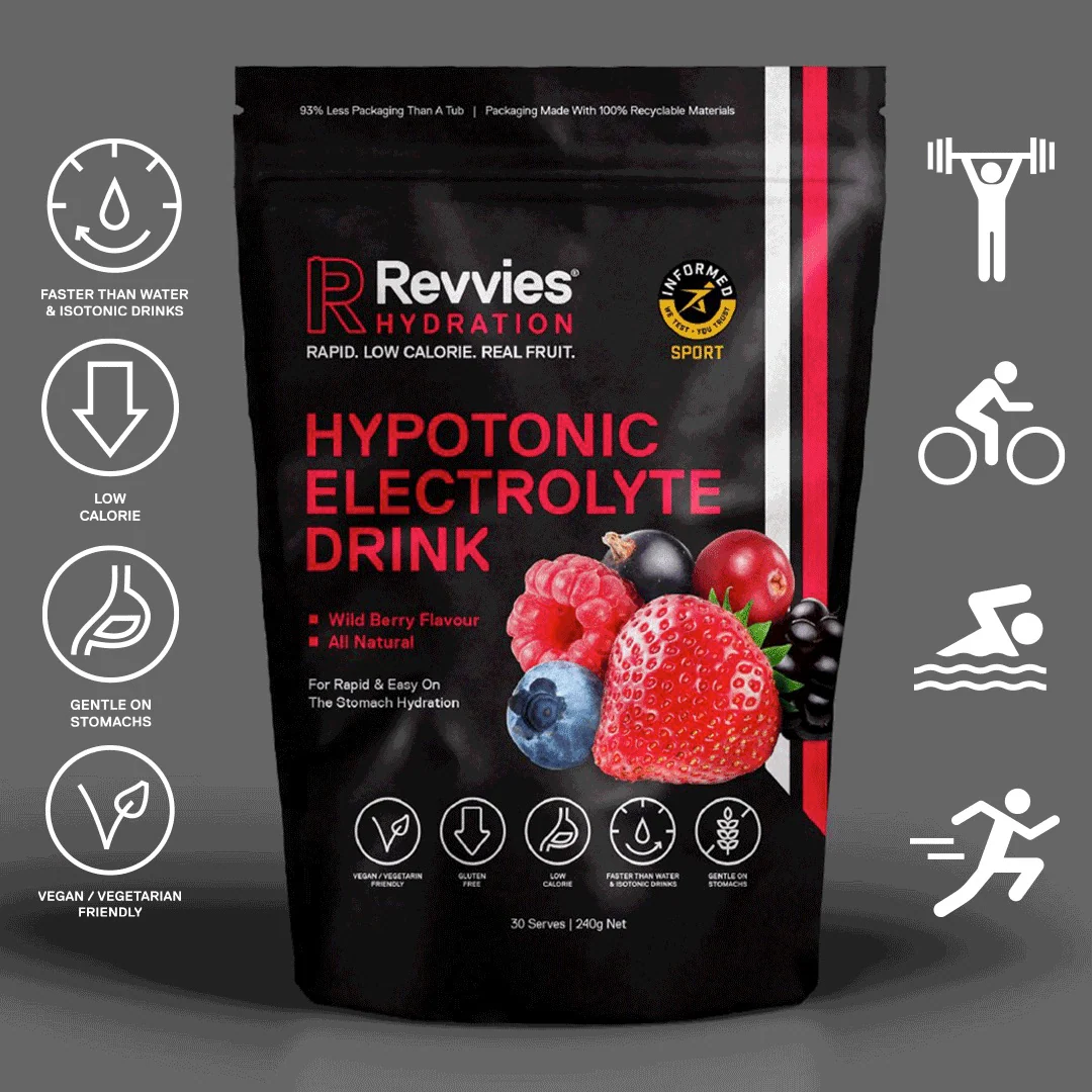 Revvies Hydration - Hypotonic Electrolyte Drink - Wild Berry - Image 3