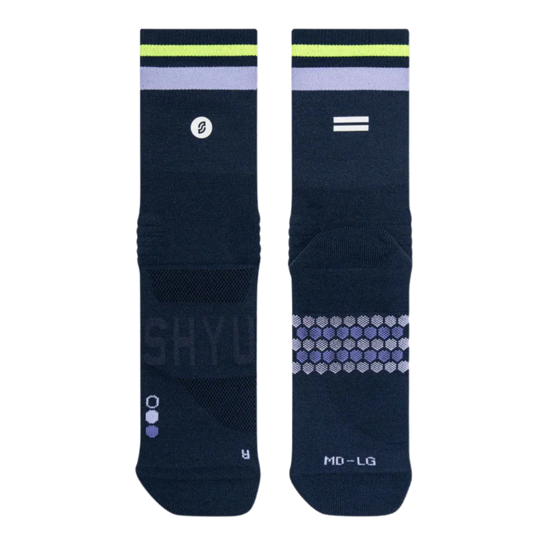 SHYU - Racing Socks - Midnight/Mauve/Neon - Image 2